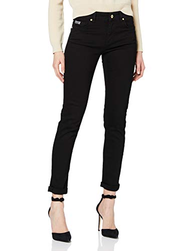 VERSACE JEANS COUTURE Lady Trouser Vaqueros Skinny, Negro (Negro 899), 44 (Talla del Fabricante: 34) para Mujer