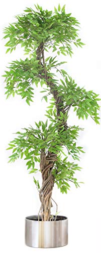 Vert Lifestyle Topiary árbol Tallado japonés Artificial, Altura 165 cm, lujosas Hojas Artificiales con el Tallo de la Corteza del árbol Real.