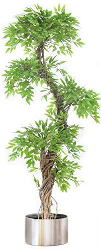 Vert Lifestyle Topiary árbol Tallado japonés Artificial, Altura 165 cm, lujosas Hojas Artificiales con el Tallo de la Corteza del árbol Real.