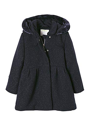 VERTBAUDET Abrigo niña de paño de Lana Azul Oscuro Liso 3A