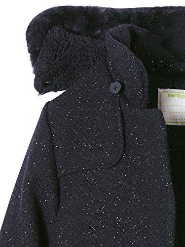 VERTBAUDET Abrigo niña de paño de Lana Azul Oscuro Liso 3A