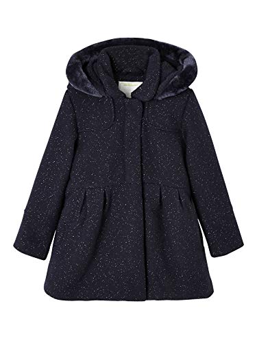 VERTBAUDET Abrigo niña de paño de Lana Azul Oscuro Liso 3A