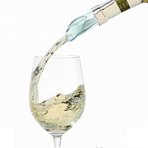 Vertedor de Vino con varilla de enfriamiento 3 en 1. Aireador de vino. Acero inoxidable alimentario.