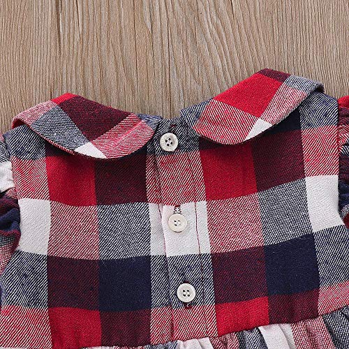 Vestido de Navidad Manga Larga Invierno para Bebe Niña Recien Nacido 3 Meses - 24 Meses PAOLIAN Vestido Princesa Bebe Niña Cuadros Primer cumpleaños Bautizo Ceremonia Fiesta en Oferta otoño