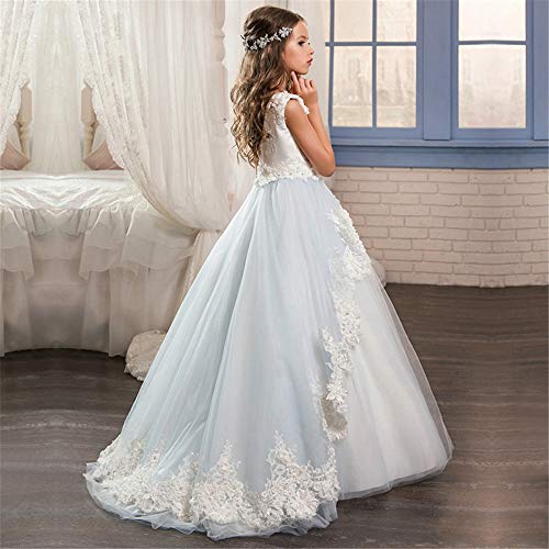 Vestidos de fiesta de niña Flor de hadas Rhinestone de encaje hecho a mano Flor de la boda Niña de las flores Rendimiento anfitrión Piano Ropa para niños Vestido de niñas Pettiskirt Vestido de las muc