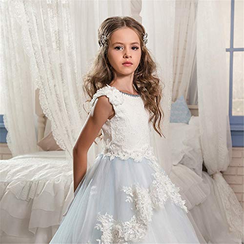 Vestidos de fiesta de niña Flor de hadas Rhinestone de encaje hecho a mano Flor de la boda Niña de las flores Rendimiento anfitrión Piano Ropa para niños Vestido de niñas Pettiskirt Vestido de las muc