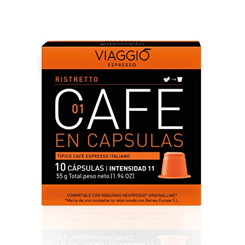 Viaggio Espresso Cápsulas de café compatibles con máquinas Nespresso Selección clásica (60 Cápsulas)