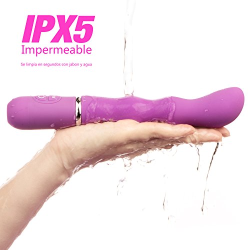 Vibradór, [2020 Nuevo Diseño] Lencent Vibradórés Masajeador para Mujer con 10 Modos de Vibración + 100% Silicona Médica + 100% Impermeable