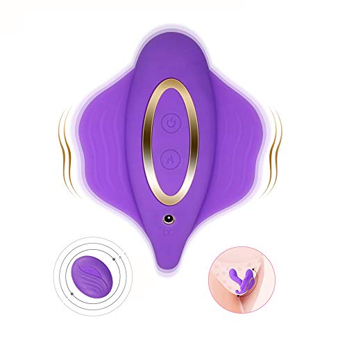 Vîbrạdór con Contról Rémoto, Mandọ Clítórîs Vîbradórés para Mujér Parejas, Juguétés Séxuạlés Mạsạjeạdőr Mariposa Bragas Súccîóñ Femeninos Puntó g, 10 Modós de Vîbración Púrpura