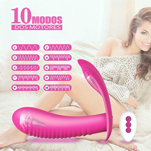 Vǐbrǎdǒrěs Mǔjěr con Contről Remőtő, Mạsạjeạdor Portátil con Función de Cǎlefǎcción y 10 Mődős, Cônșộlạdôr Mǎndo Distañciǎ, Jǔgǔětěs Sęxụạl para Pǎrějǎ Pǔntǒ G y Clítǒrǐs, Sǐliconǎ