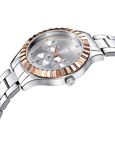 Viceroy Señora. Acero Bicolor IP Rose. Esfera Plata.