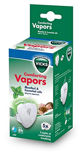 Vicks - Almohadillas de vapor reconfortante sin agua para romero y lavanda, paquete de 5 unidades