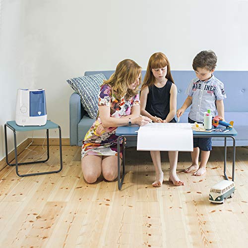 Vicks VH845E1 - Humidificador de niebla caliente para uso doméstico y niños infantiles, azul/blanco