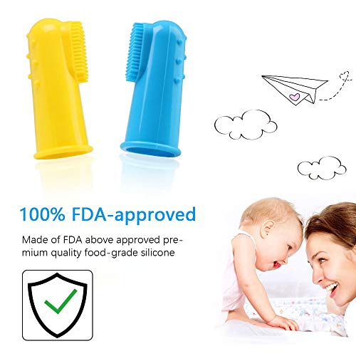 Vicloon Cepillo Dientes Bebe, Cepillo de Dientes de Silicona, Mango de Abeja, Diseño de Ventosa y Anillo Protector de Silicona, Cuidado Oral del Bebe con 2 Cabezales de Cepillo Reemplazables