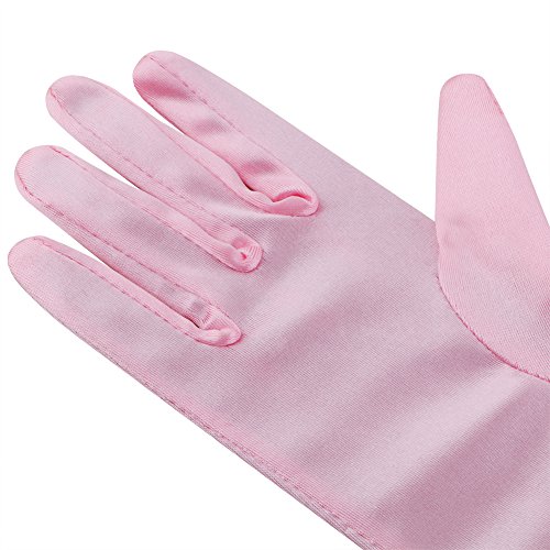 Vicloon Princesa Vestir Accesorios 8Pcs Regalo Conjunto de Belleza Corona Anillo Sceptre Collar Pendientes Guantes para Niña (Rosa)