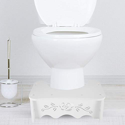 Victool Aseo heces, PVC Cuarto de baño WC Ayuda Paso de pie Silla Paso pie heces Pequeño Escalera Plegable Baño heces