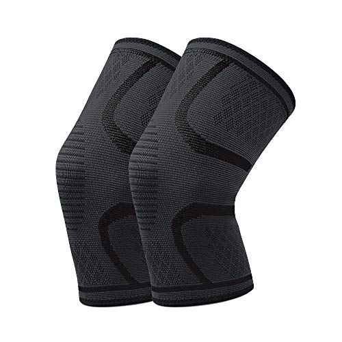 Victoper - Rodilleras menisco y ligamento antideslizante estabilizada para la artritis, alivio del dolor, recuperación, gimnasio, deportes, baloncesto, correr, esquiar, paquete de 2pcs(M)