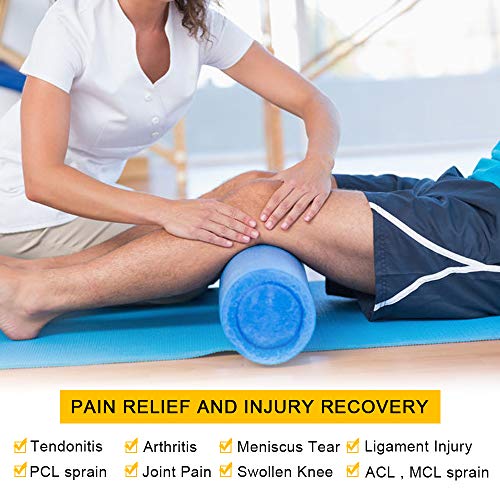 Victoper - Rodilleras menisco y ligamento antideslizante estabilizada para la artritis, alivio del dolor, recuperación, gimnasio, deportes, baloncesto, correr, esquiar, paquete de 2pcs(M)