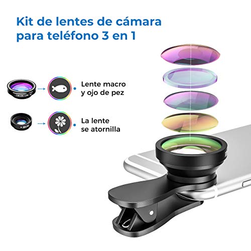 VicTsing AC026BVT-VES - Pack de Lentes para móvil