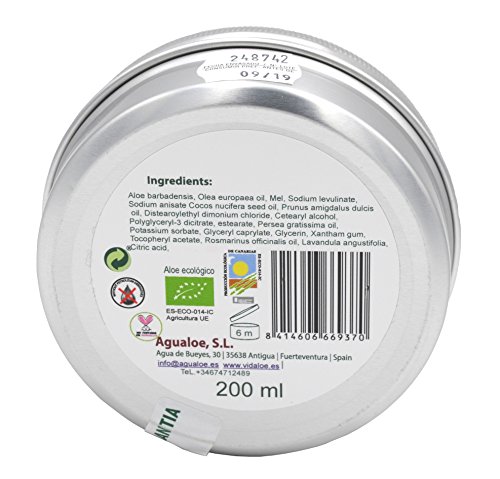 Vidaloe mascarilla nutritiva de Aloe Vera con aguacate y miel 200ml