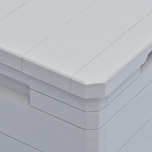 vidaXL Caja Almacenamiento de Jardín Soluciones para el Orden del Hogar Mobiliario Muebles Decoración Casa Hogar Exterior Cobertizo 90 L Gris Claro