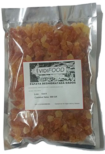 VidiFood Papaya Deshidratada en Dados - 500g