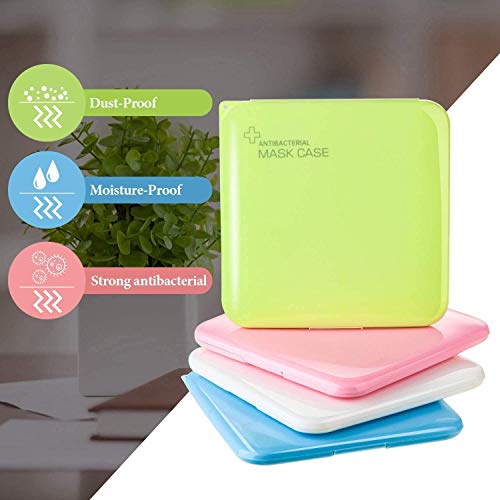VIGIVISION Caja MASCARILLA Pack 4,Almacenamiento de Plástico Carpeta Reutilizable