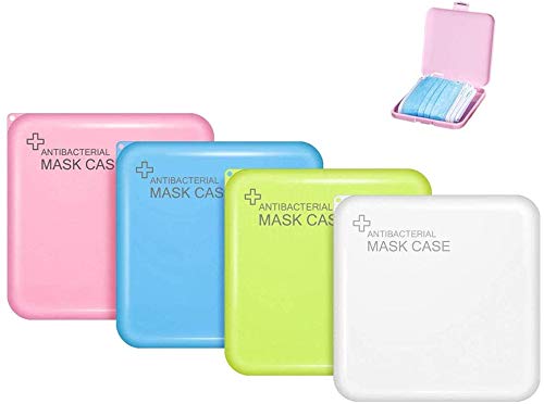 VIGIVISION Caja MASCARILLA Pack 4,Almacenamiento de Plástico Carpeta Reutilizable