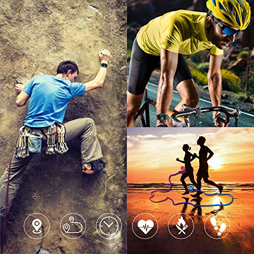 Vigorun Reloj Inteligente Pantalla Táctil Smartwatch para Hombre Mujer Niños Impermeable IP68 Pulsera Actividad Reloj Deportivo con Podómetro Control de Música Monitor de Sueño