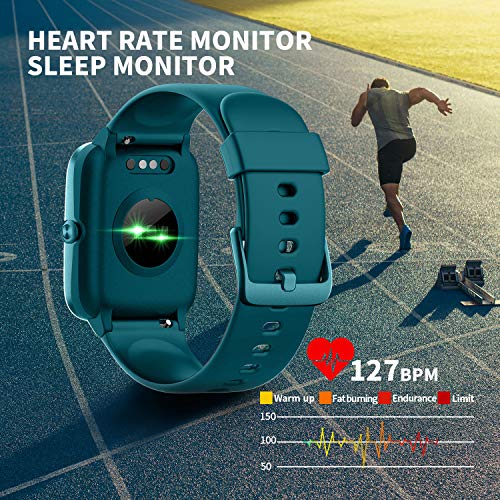 Vigorun Reloj Inteligente Pantalla Táctil Smartwatch para Hombre Mujer Niños Impermeable IP68 Pulsera Actividad Reloj Deportivo con Podómetro Control de Música Monitor de Sueño