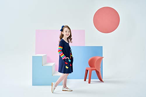 VIKITA Vestidos T-Shirt Manga Larga Algodón Casual Niñas lh5805 2T