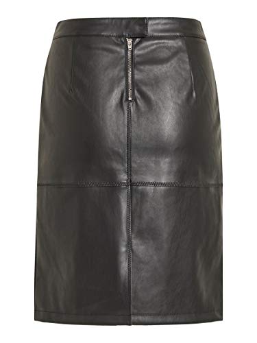Vila Clothes Vipen New Skirt-Noos Falda, Negro (Black), 38 (Talla del Fabricante: Medium) para Mujer