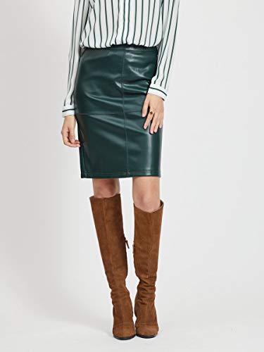 Vila Clothes Vipen New Skirt-Noos Falda, Verde (Pine Grove), 40 (Talla del Fabricante: Medium) para Mujer