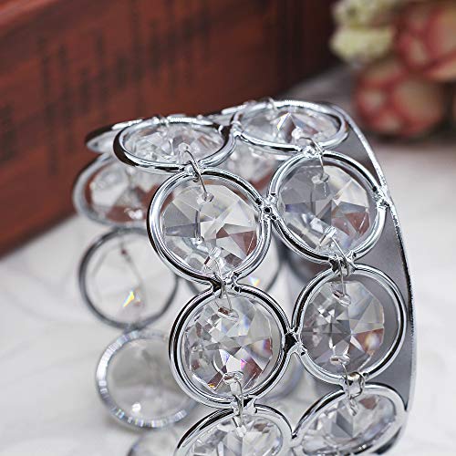 VINCIGANT Candelabro Candelabros para mesas de plata 12 piezas Set de adornos de cristal para sala de estar