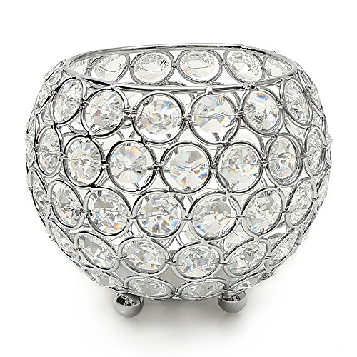 VINCIGANT Candelabros Decoración de Centro de Mesa de Portavelas Cristal Hecha a Mano de Cristal Artesanal para Bodas Caseras Café, Maquillaje Cepillo, Decoración navideña