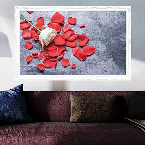 Vinilos Decorativos Stickers Pegatinas Paredsala De Estar Pintada Moderna Simple Banner Amor Rosa Wallpaper Pared De La Habitación Pintura, Rojo Y Fragante Y Fragante, De