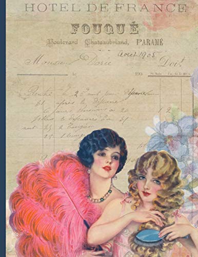 Vintage French Women Illustration: Everyday Notebook