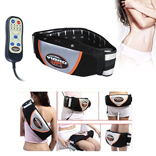 Vinteky®Cinturon Adelgazante, Abdominales, Musculacicón Cinturón Electro estimulador para Zona Abdominal, 5 Modelos de Entrenamiento Intensidad Ajustable