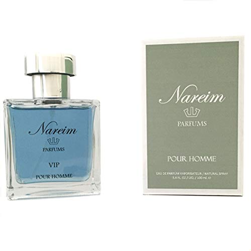 VIP EAU DE PARFUM DE NAREIM PARFUMS - PERFUMES DE HOMBRE -VAPORIZADOR 100ML- PERFUME DE LARGA DURACIÓN ELABORADO CON UN ALTO PORCENTAJE DE ESENCIAS AROMATICAS