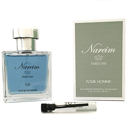 VIP EAU DE PARFUM DE NAREIM PARFUMS - PERFUMES DE HOMBRE -VAPORIZADOR 100ML- PERFUME DE LARGA DURACIÓN ELABORADO CON UN ALTO PORCENTAJE DE ESENCIAS AROMATICAS