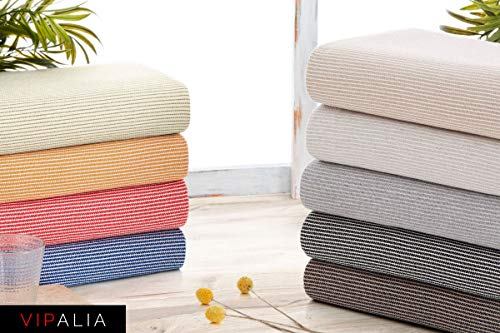 Vipalia Colcha Multiusos Sofa. Plaid para Cama. Manta Foulard Cubresofa Cubrecama. Comoda Practica y Suave. Poliester Algodón. Calidad Diseño. Paul 230 x 260 cm Beige