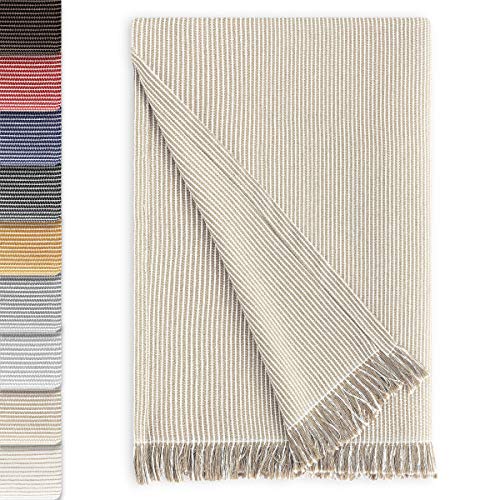 Vipalia Colcha Multiusos Sofa. Plaid para Cama. Manta Foulard Cubresofa Cubrecama. Comoda Practica y Suave. Poliester Algodón. Calidad Diseño. Paul 230 x 260 cm Beige