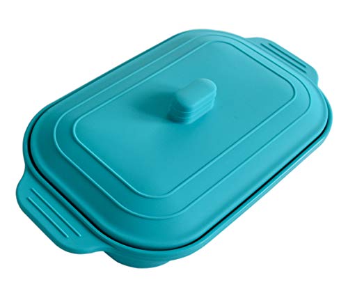 VITAL VAC Estuche de Vapor 2-3 Raciones – Vaporera Papillote de Silicona – para Cocinar al Vapor en Microondas