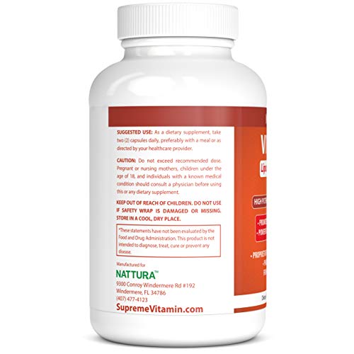 Vitamina C Liposomal - 1200mg - 180 Cápsulas Vegetales - Complejo Liposomal C Propietario con Fosfatidilcolina (PC) de Lecitina de Girasol
