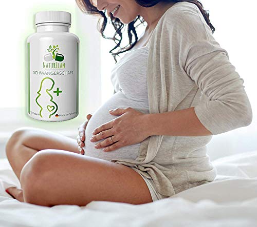 Vitaminas del embarazo - 90 capsulas con 400μg de ácido fólico, yodo, calcio, magnesio, vitamina B, vitamina D, vitamina E - para el embarazo y la lactancia