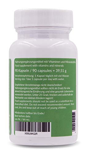 Vitaminas del embarazo - 90 capsulas con 400μg de ácido fólico, yodo, calcio, magnesio, vitamina B, vitamina D, vitamina E - para el embarazo y la lactancia