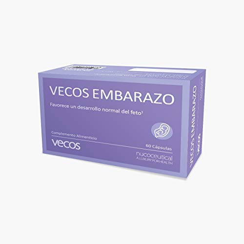 Vitaminas para mujer embarazada. DHA, Ácido fólico, hierro, yodo... VECOS EMBARAZO 30 Cápsulas vegetales