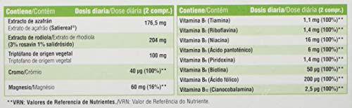 VITANATUR EQUILIBRIUM 60 Comprimidos - Complemento alimenticio equilibrio emocional, Vitaminas B12 y Magnesio, 100g