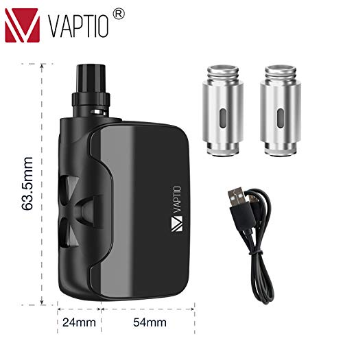 Viva Kita Fusion 50W 1500mAh Cigarrillos electrónicos E-Cigarette TPD Cumple, Sin Tabaco y Sin Nicotina (negro)