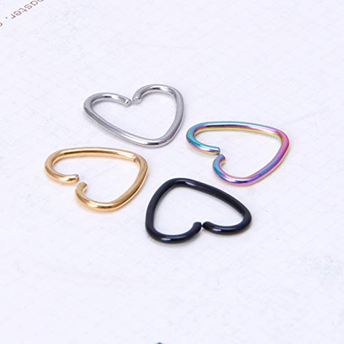Vivianu -En Forma De Corazón Falso Tragus Piercing Hoop